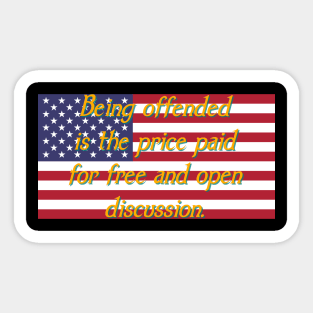 Being offended flag Sticker